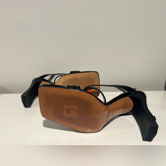 Giorgio Fabiani Black Leather Strappy Heels US 6 EU 36 1/2 made in Italy 🇮🇹 - Picture 5 of 9